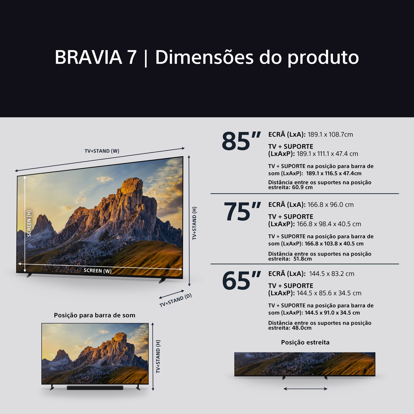 Televisor Sony BRAVIA 7 Mini LED de 85" 85XR70