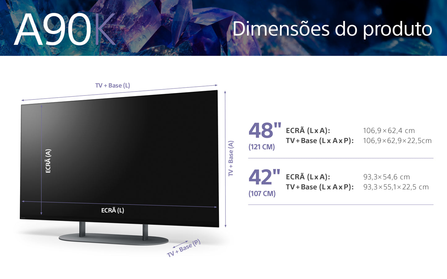 Televisor Sony 48" BRAVIA OLED 48A90K