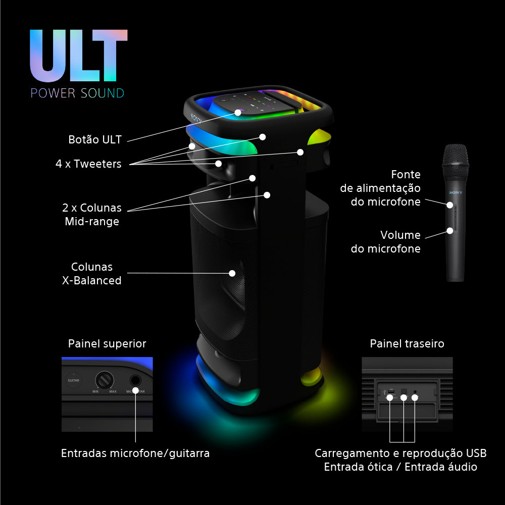 Coluna High Power Audio Sony ULT TOWER 10 SRS-ULT1000