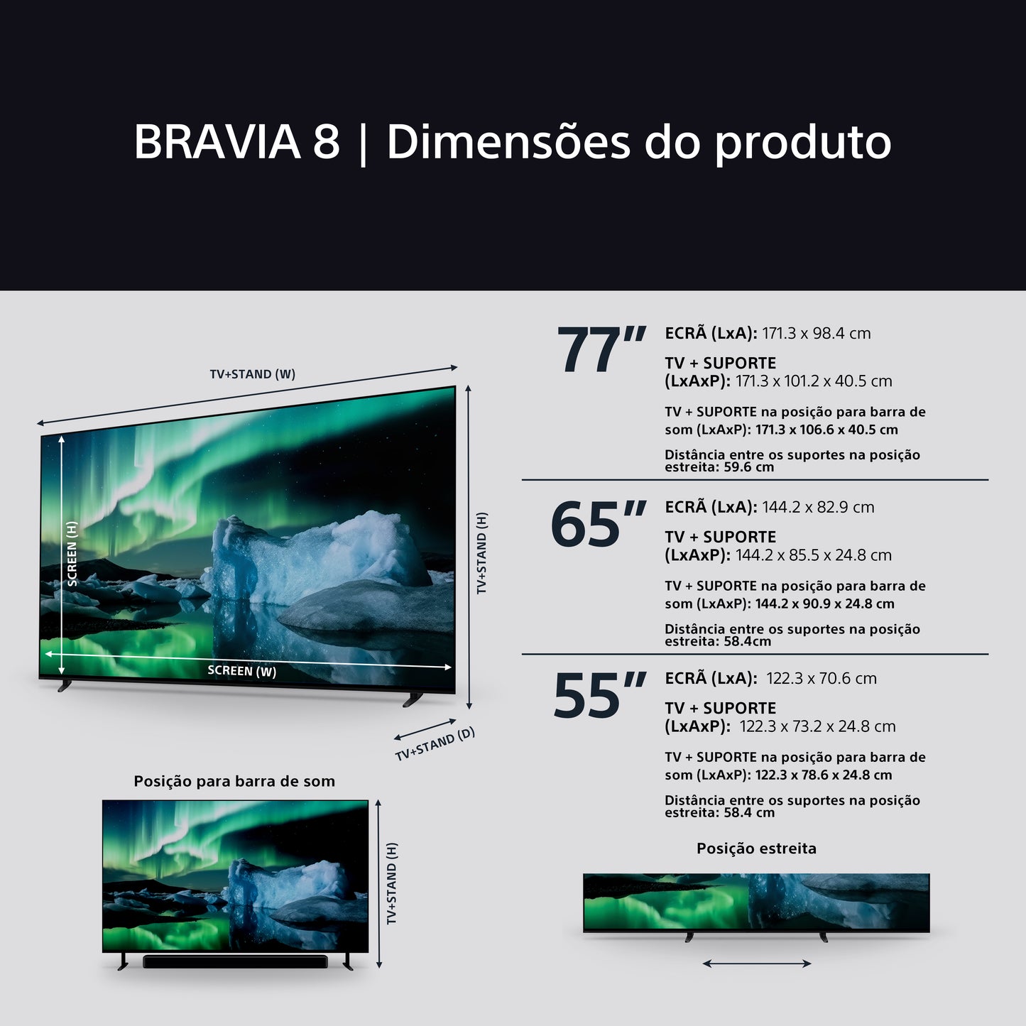 TV Sony 77" BRAVIA 8 OLED 77XR83